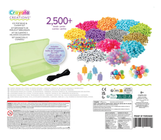 Crayola Creations Ice Pop Bead and Charm Set
