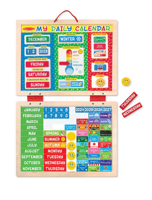 M&amp;D Wooden My Magnetic Daily Calendar