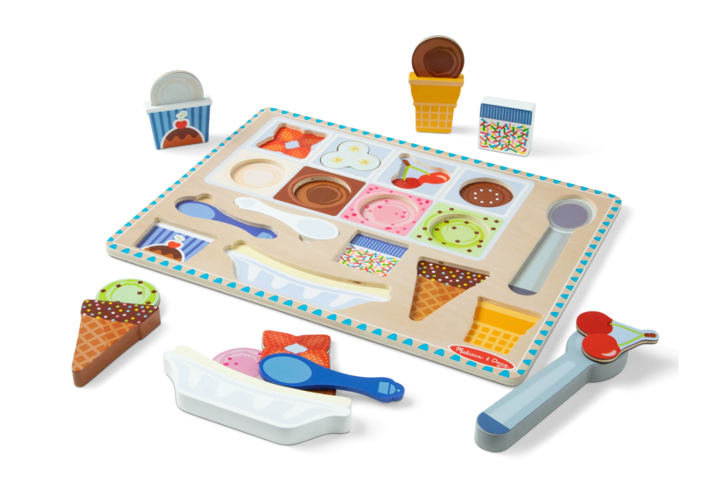 M&amp;D31006 Wooden Ice Cream Magnetic Puzzle Play