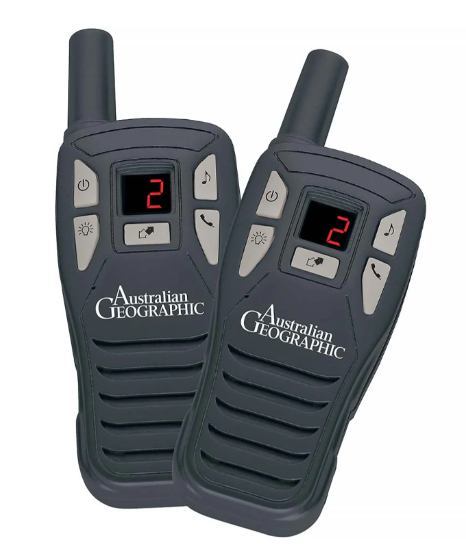 Australian Geographic Digital Walkie Talkies req 6 x AAA batteries