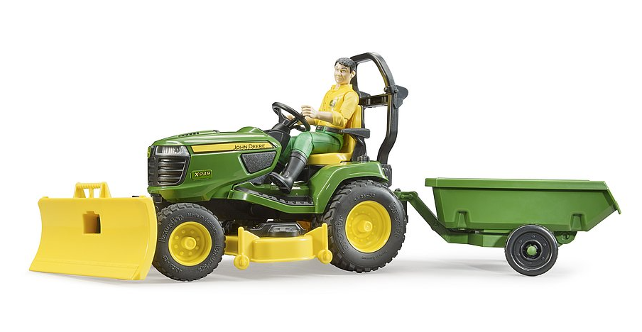 Bruder 62104 1/16 John Deere Lawn Tractor with Gardener