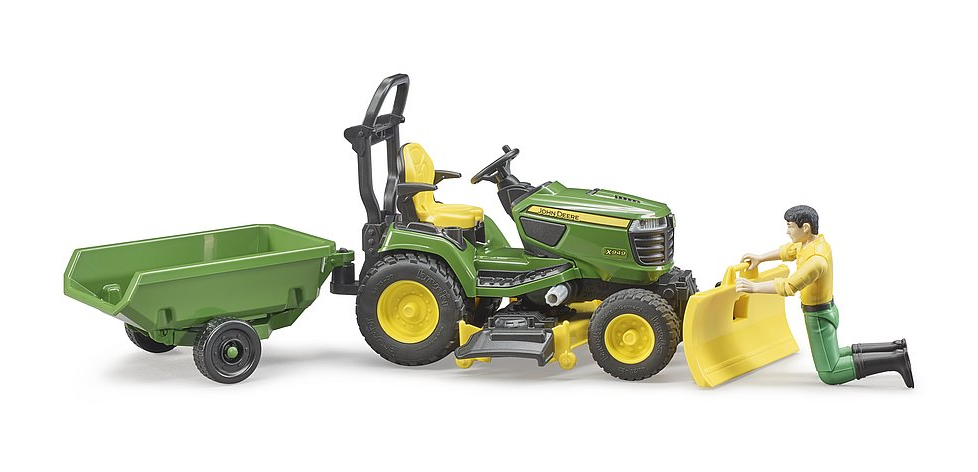 Bruder 62104 1/16 John Deere Lawn Tractor with Gardener