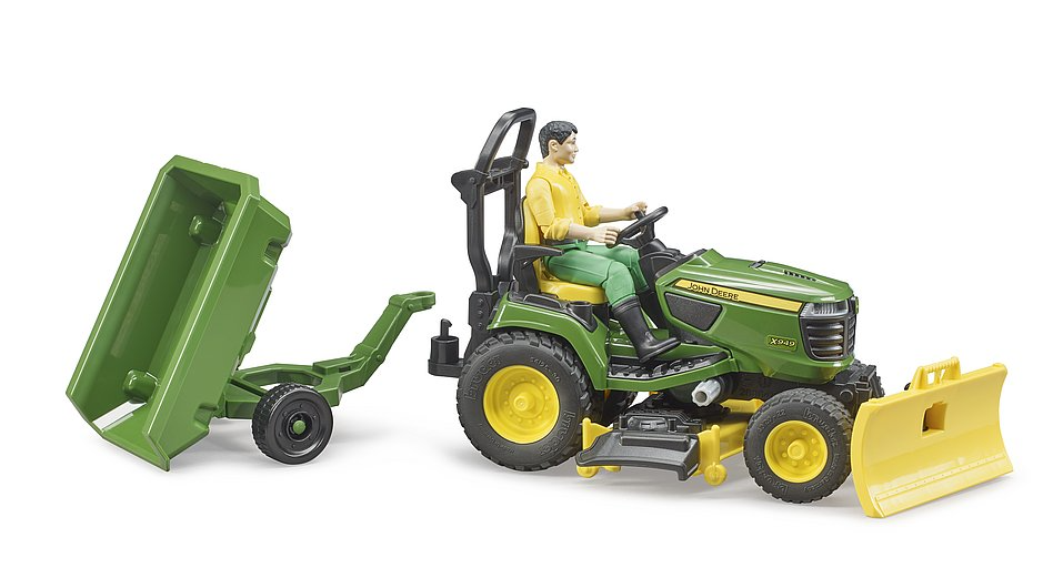 Bruder 62104 1/16 John Deere Lawn Tractor with Gardener