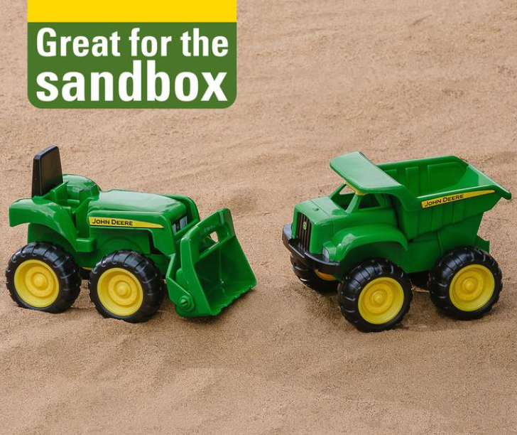 John Deere 15cm Sand Pit Vehicle Asstd - Dump Truck or Tractor