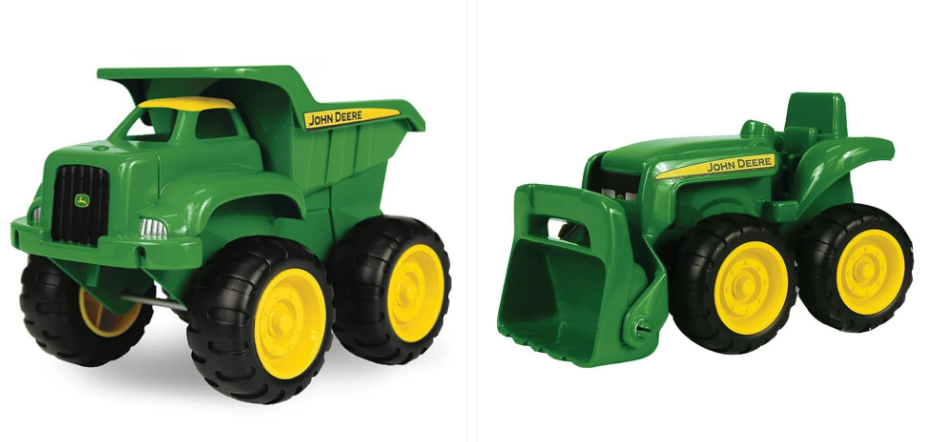 John Deere 15cm Sand Pit Vehicle Asstd - Dump Truck or Tractor