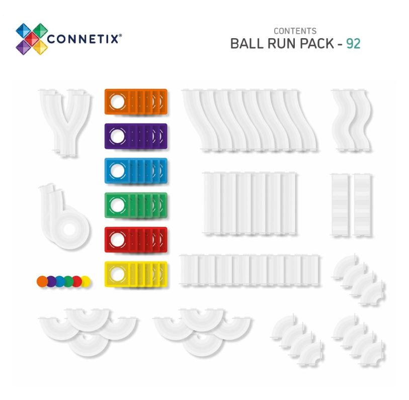 Connetix Rainbow Ball Run Pack 92Pc