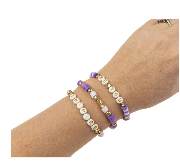 EC Friendship Bracelet Set PURPLE