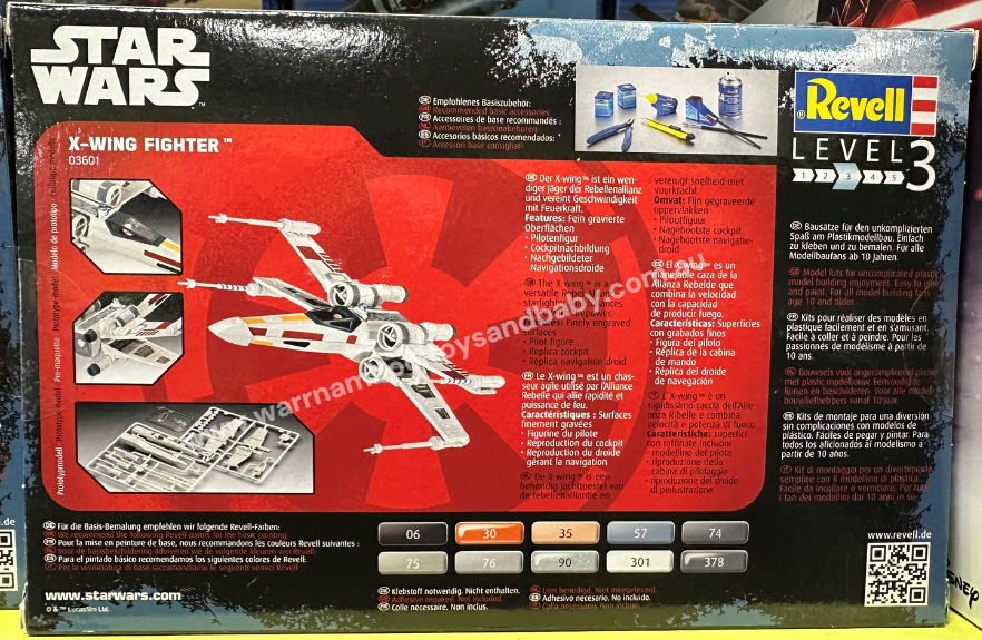 Revell 1/112 Star Wars Level 3 Glue kits X-Wing Fighter