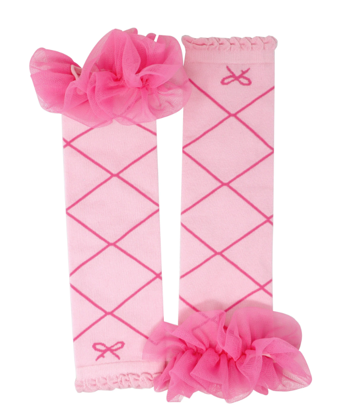 Pink Poppy Ballet Leg Warmers and Headband Set