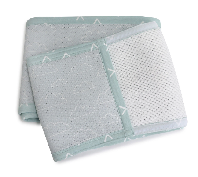 Bubba Blue Breathe Easy Nordic Cot Liner Sky Mint