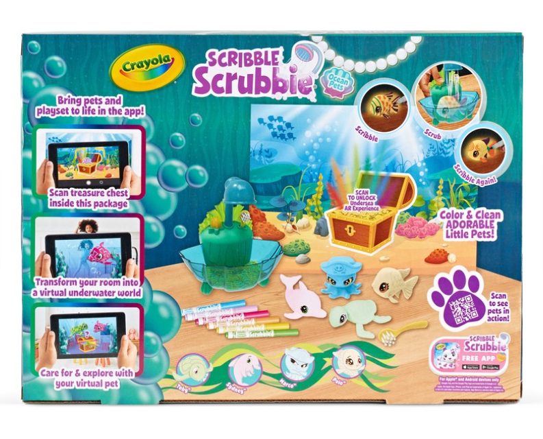 Crayola Scribble Scrubbie Glow Lagoon Ocean Pets