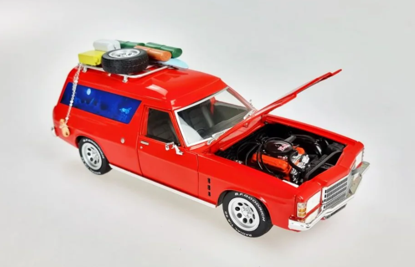1/24 1975 Maxs Red HJ Holden Sandman Panelvan Fully Detailed Openings