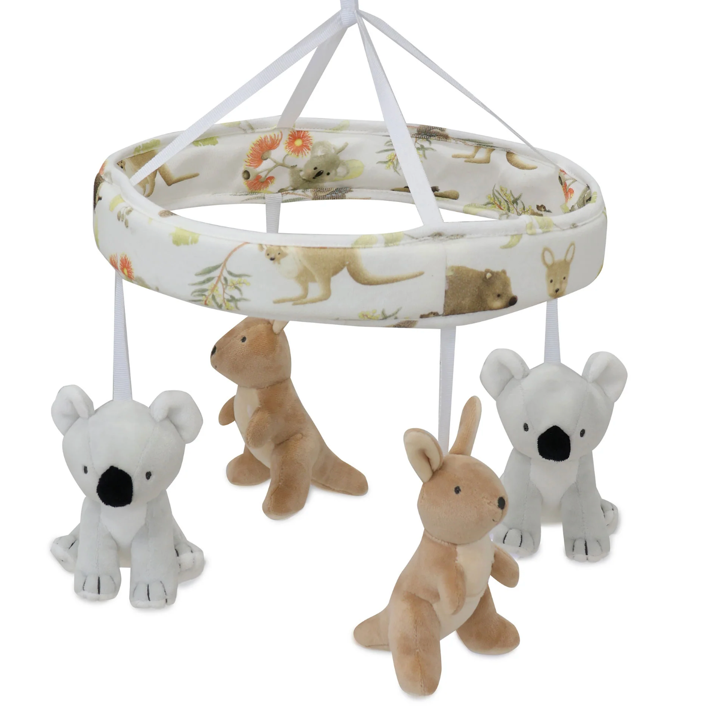 Bubba Blue Aussie Animal Oatmeal Musical Mobile