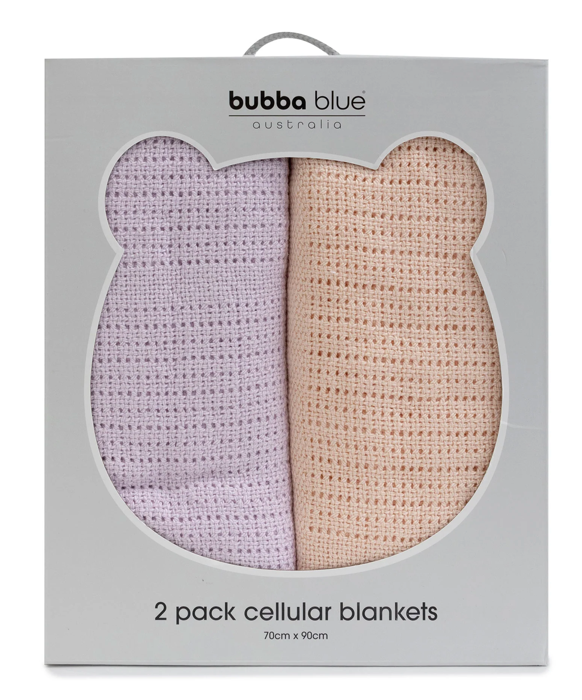 Bubba Blue Nordic 2pk Cellular Blankets Peach/Lilac 70cm x 90cm