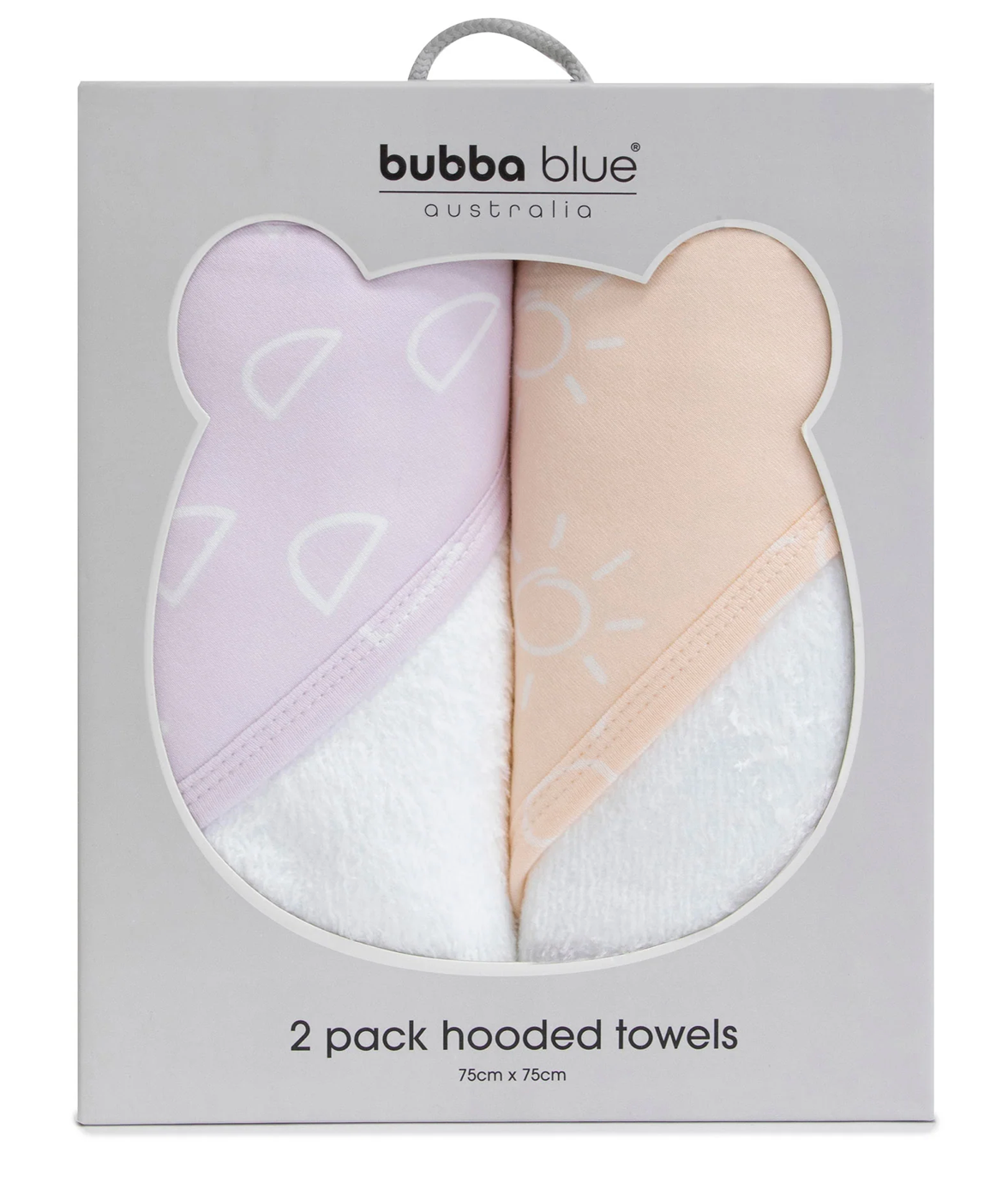 Bubba Blue Nordic 2pk Hooded Towel Peach/Lilac