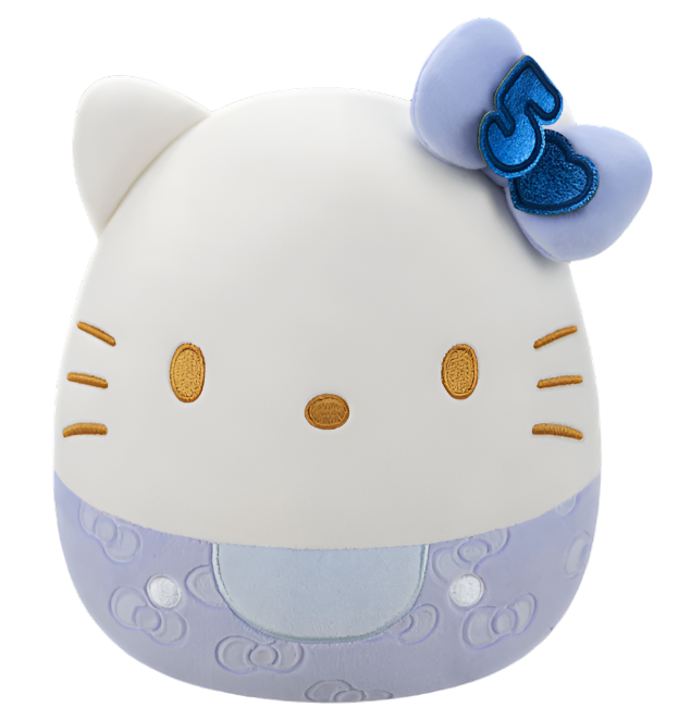 Squishmallows 8inch Hello Kitty 50th Bows Plush Blue