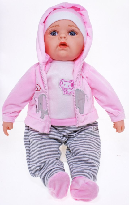 Baby Doll Aria Elephant Pink White Outfit