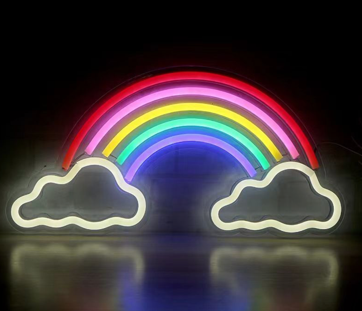 LED Neon Wall Sign RAINBOW CLOUDS