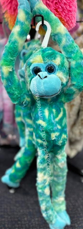 Hanging Monkey Green and Blue CUDDLES