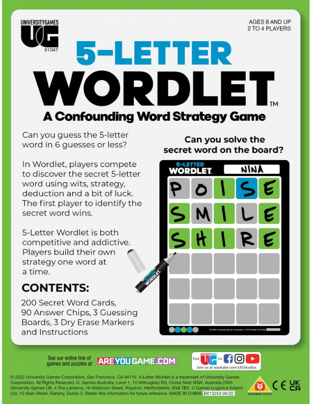 5 Letter Wordlet Game