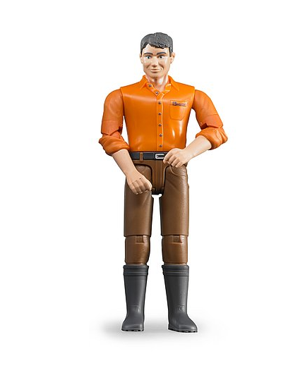 Bruder 60007 Figure Man In Brown Jeans