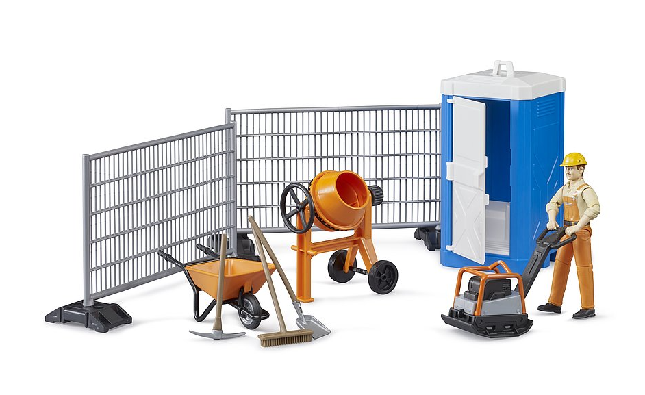 Bruder 62008 Construction Play Set with Worker
