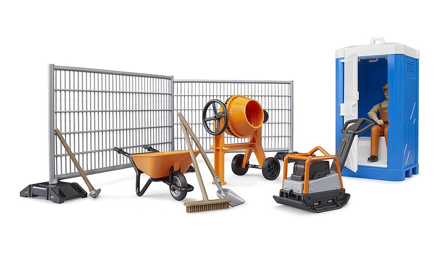 Bruder 62008 Construction Play Set with Worker