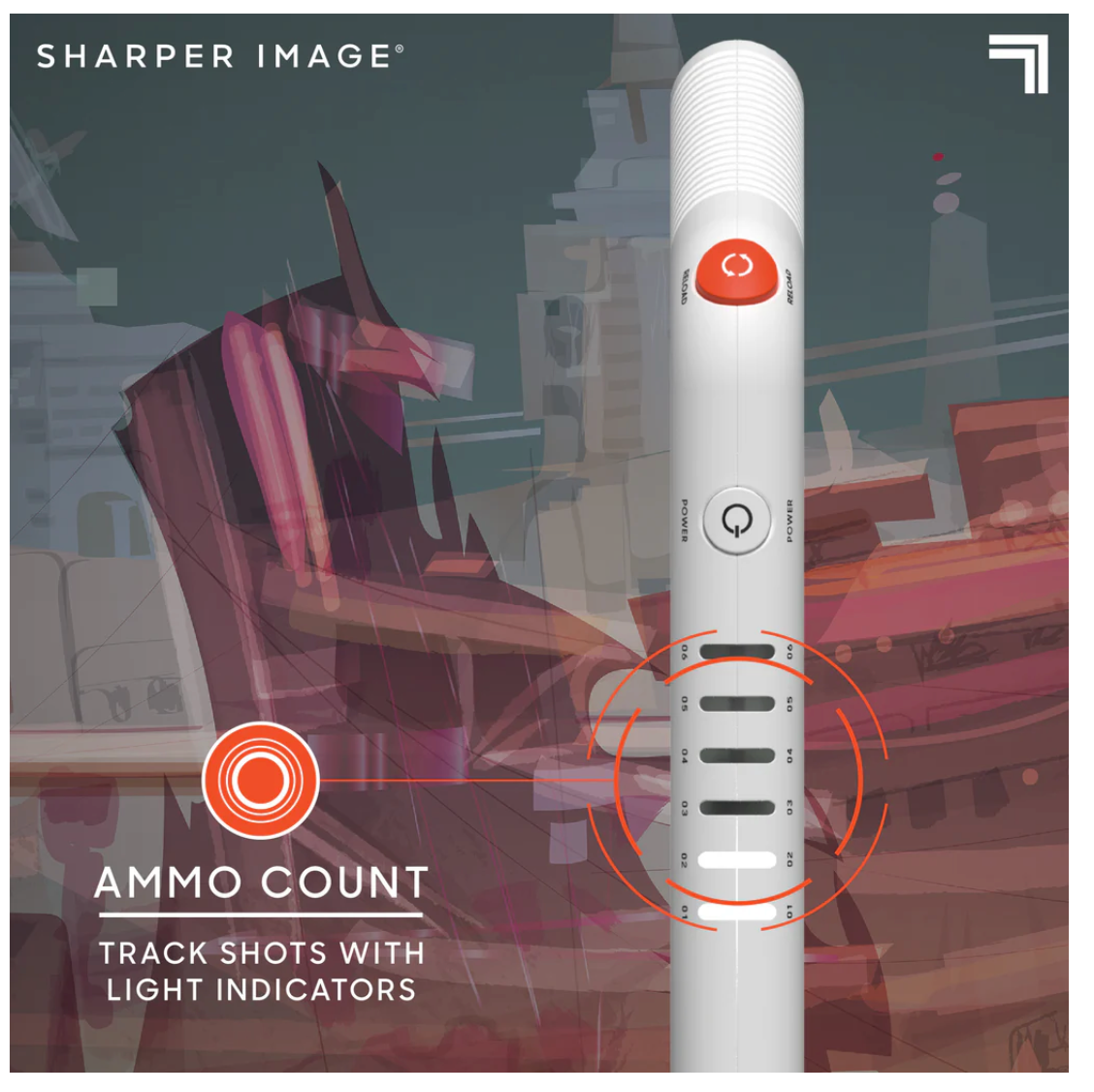 Sharper Image Laser Tag Handtank Attack Pack Req 6 AAA Batteries