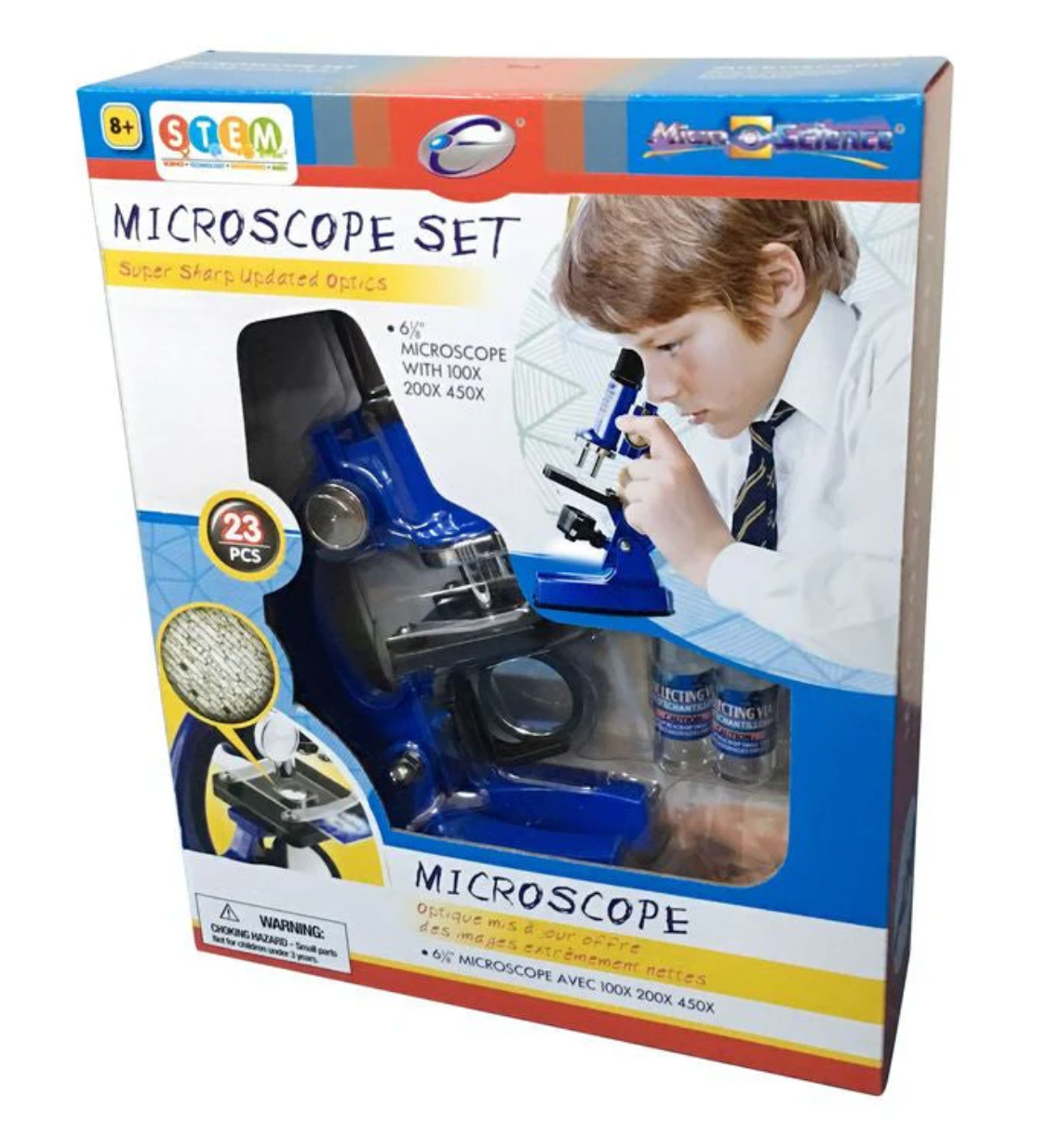 Micro-Science Microscope Set 100/200/450X 23pcs