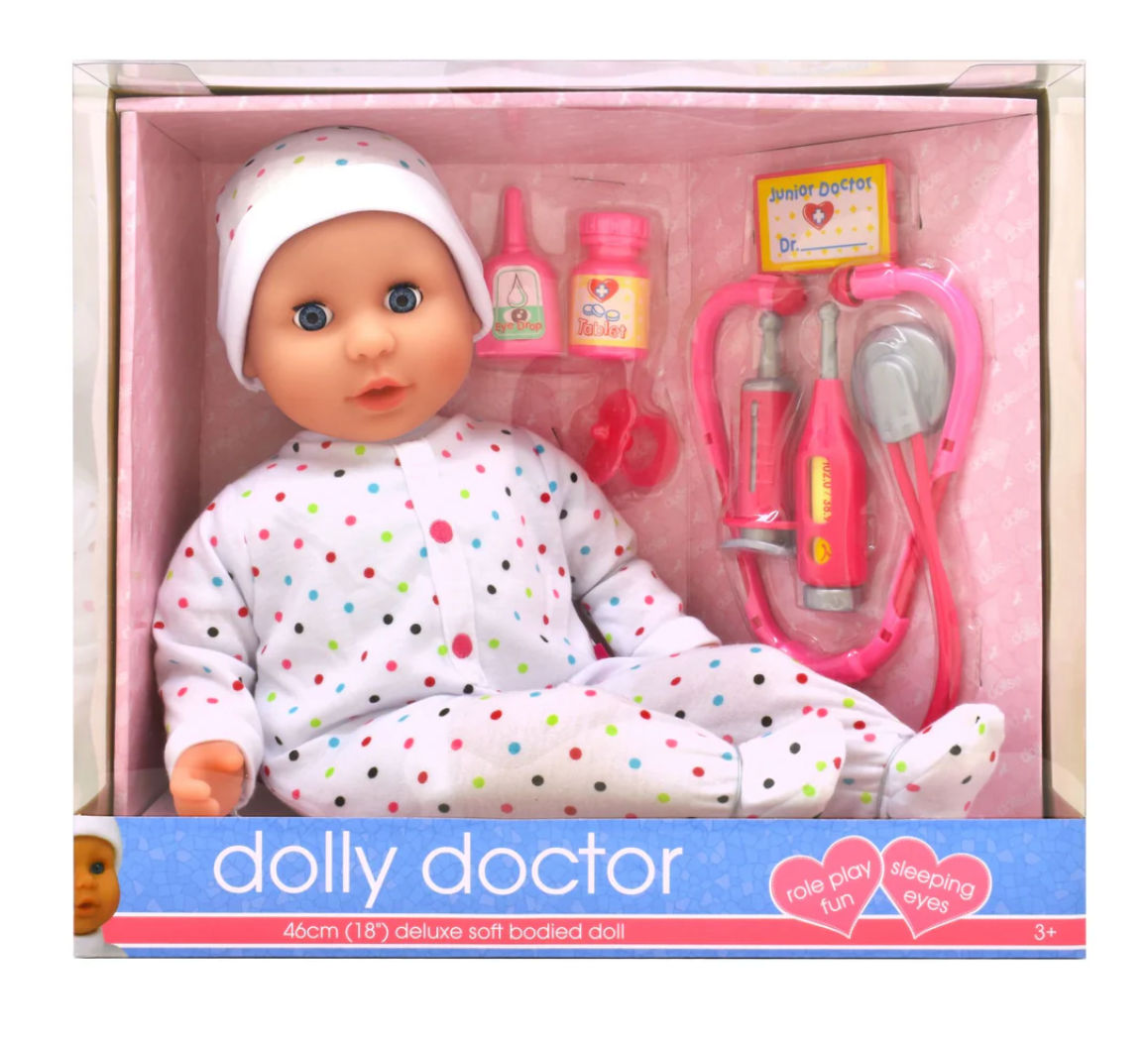 Dolls World Dolly Doctor Deluxe Soft Bodied Doll 46cm