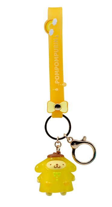 Hello Kitty Keychain in Raincoat with Hand Strap - POMPOMPURIN