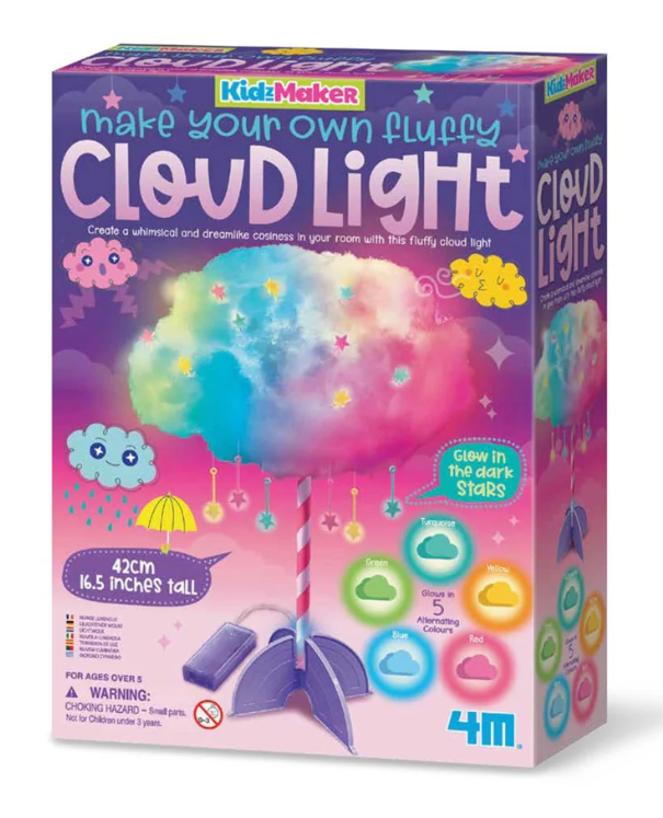 4M Kidzmaker Make Your Own Fluffy Cloud Light - Req 2 AA Batteries