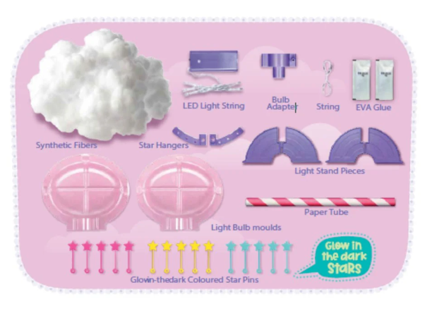 4M Kidzmaker Make Your Own Fluffy Cloud Light - Req 2 AA Batteries