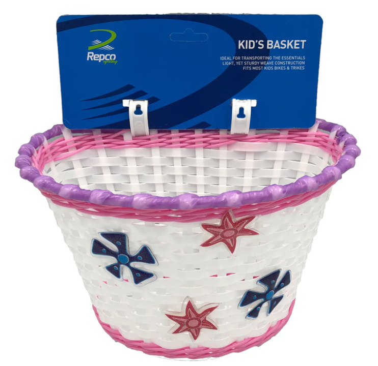 Repco Kids Bike Basket Pink Purp White