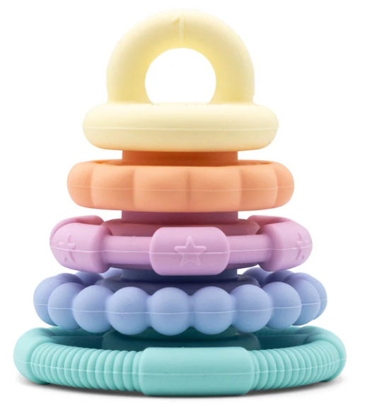 Jellystone Rainbow Stacker Teether & Toy Rainbow Pastel