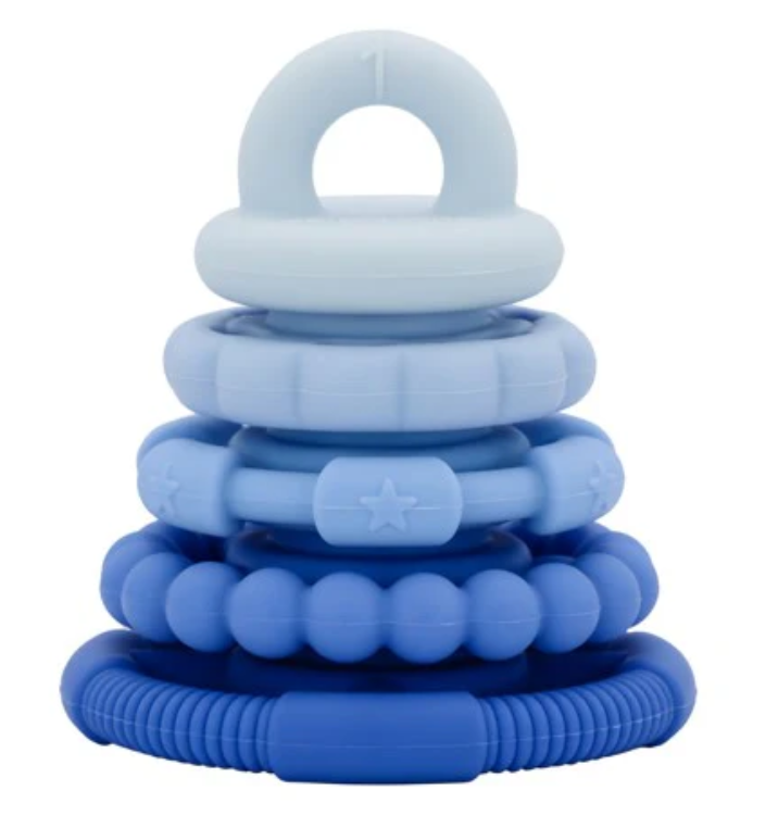 Jellystone Rainbow Stacker Teether &amp; Toy Blueberry Ombre