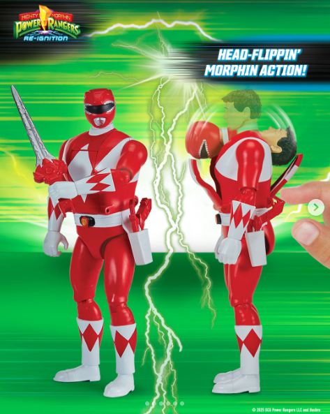 Power Rangers Auto-Morphin Flippin' Action Red Ranger - Warrnambool ...
