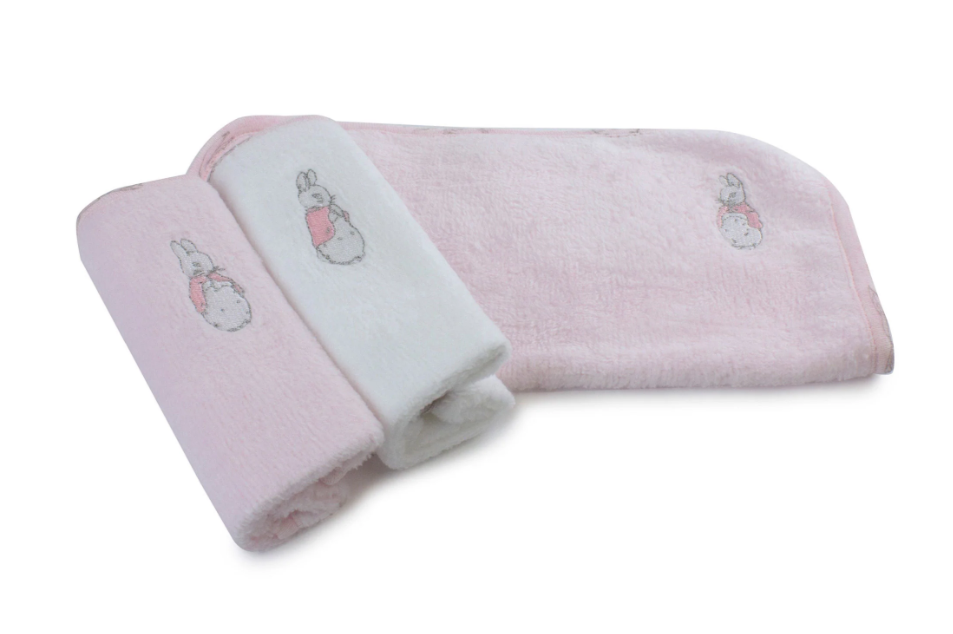 Bubba Blue Peter Rabbit Face Washer 3pk - Pink