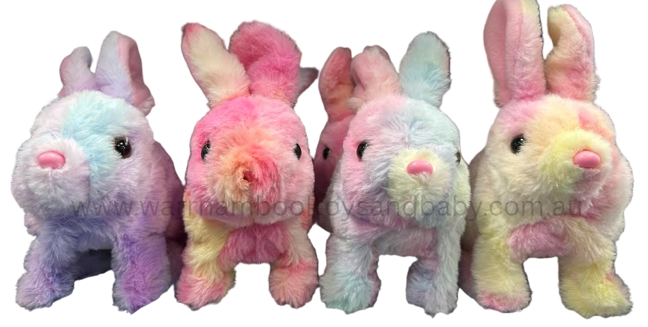 Tie Dye Hopping Bunny - All Batteries Included