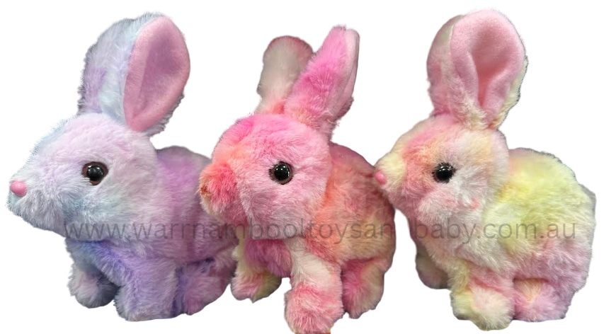 Tie Dye Hopping Bunny - All Batteries Included