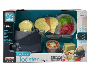 Red Box In Home Electronic Toaster Playset - 3 AA Demo Batteries Included