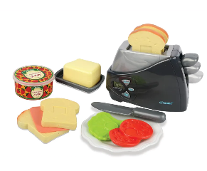 Red Box In Home Electronic Toaster Playset - 3 AA Demo Batteries Included