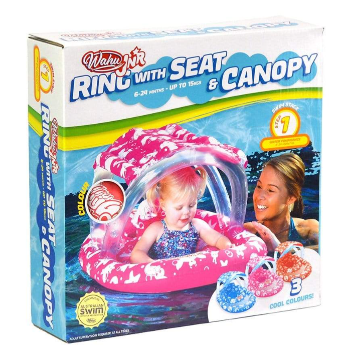 Wahu Jnr Ring With Seat and Canopy Pink (6-24m up to 15kg)