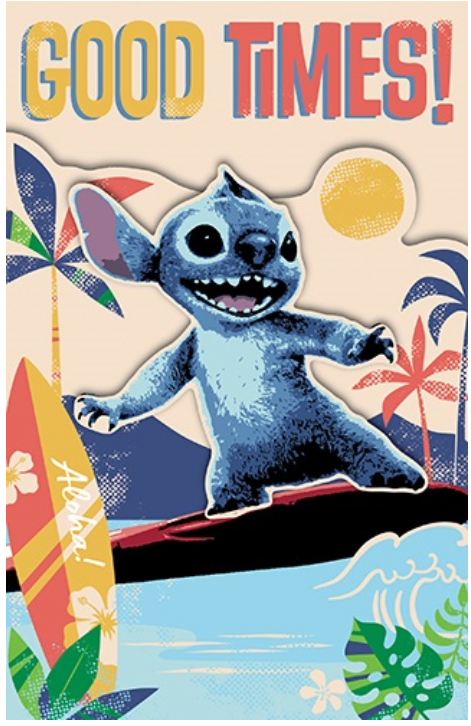 Birthday Card Premium Disney STITCH Good Times!