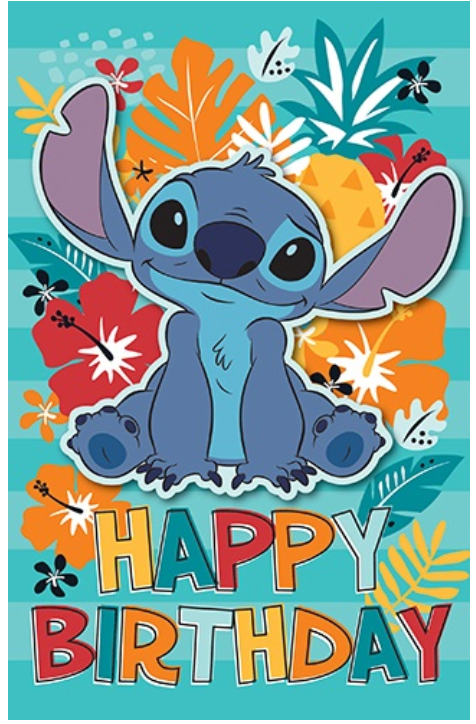 Birthday Card Premium General STITCH Happy Birthday