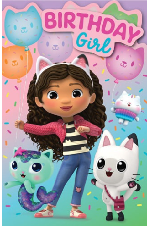 Birthday Card Premium Gabby's Dollhouse Birthday Girl Gabby and Friends