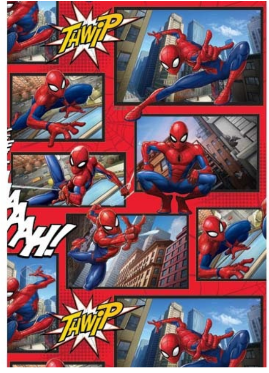 Wrap Folded Red Spiderman with Buildings