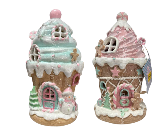 Gingerbread Ice Cream House Assorted req 3 x AAA batteries