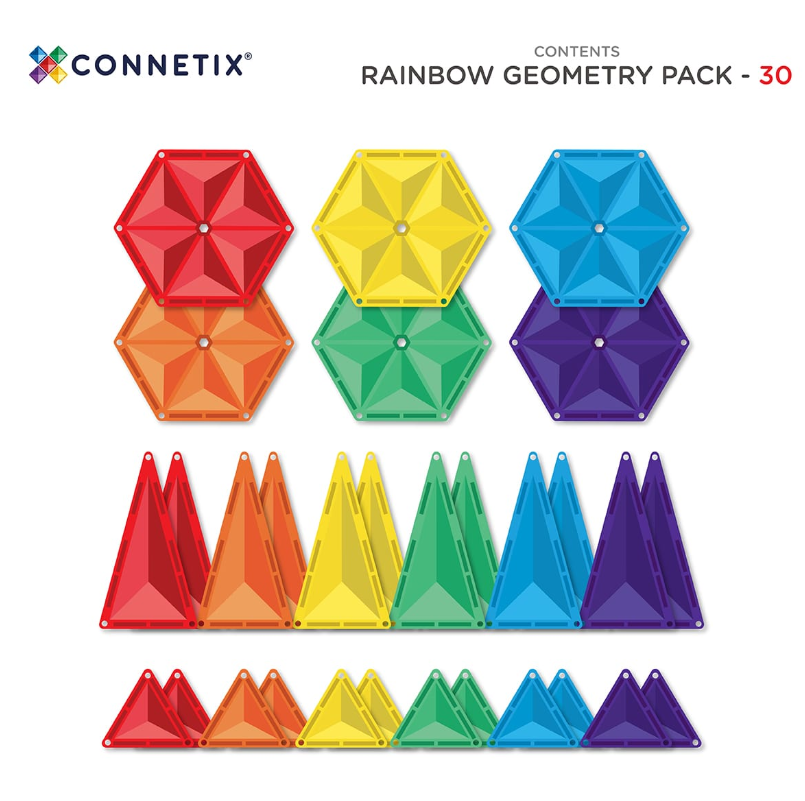 Connetix Rainbow Geometry Pack 30pc