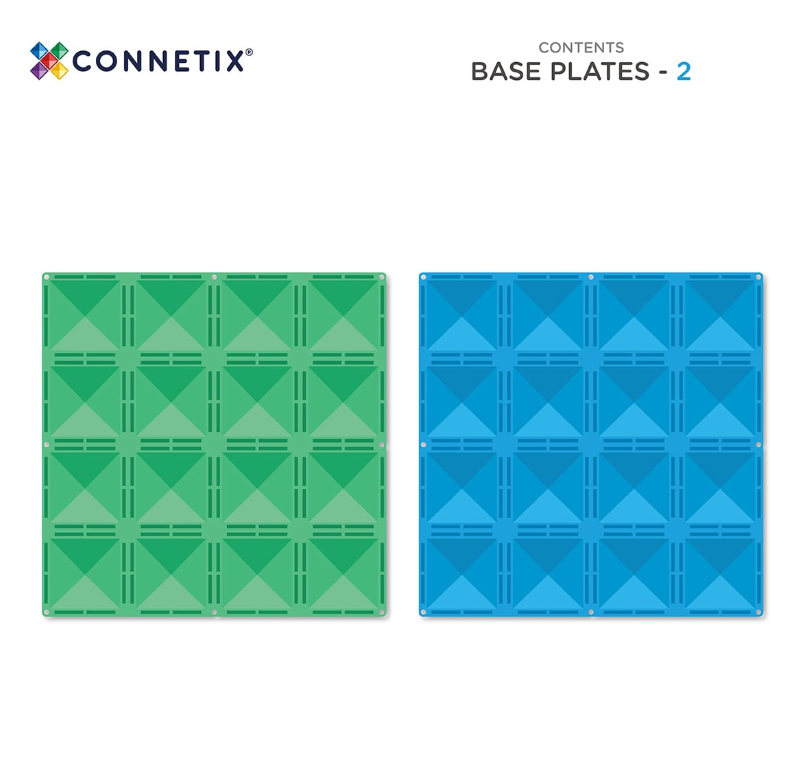 Connetix Rainbow Blue and Green Base Plate 2pc
